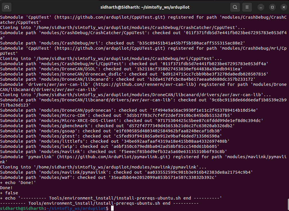 Install ArduPilot Dependencies