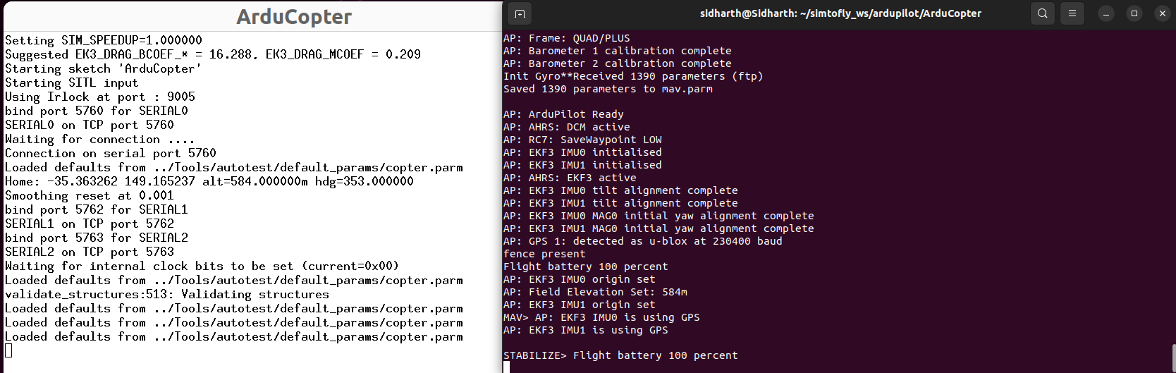 Launch SITL Simulator