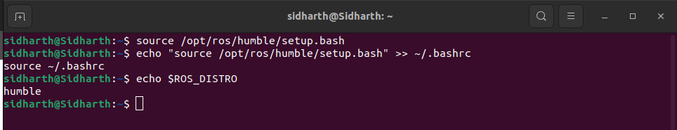 ROS_DISTRO Environment